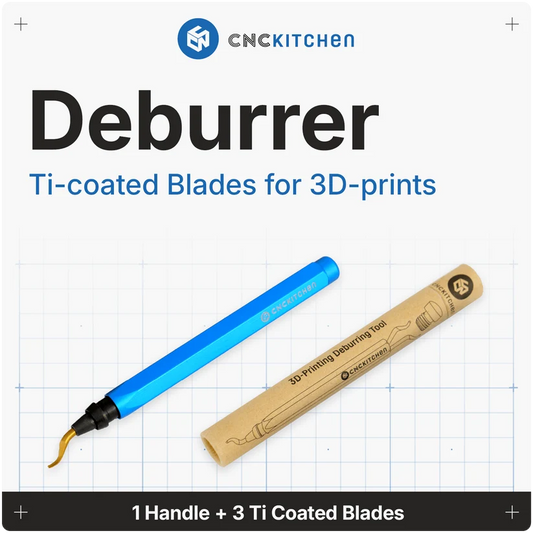 CNCKitchen Avgradare med 3 titanbelagda blad