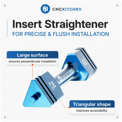 CNCKitchen Instickshjälp för Gängade Insatser M2 - M10