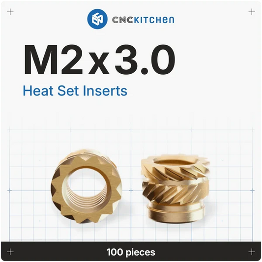 CNCKitchen Gänginsats M2x3.0 - 100 st