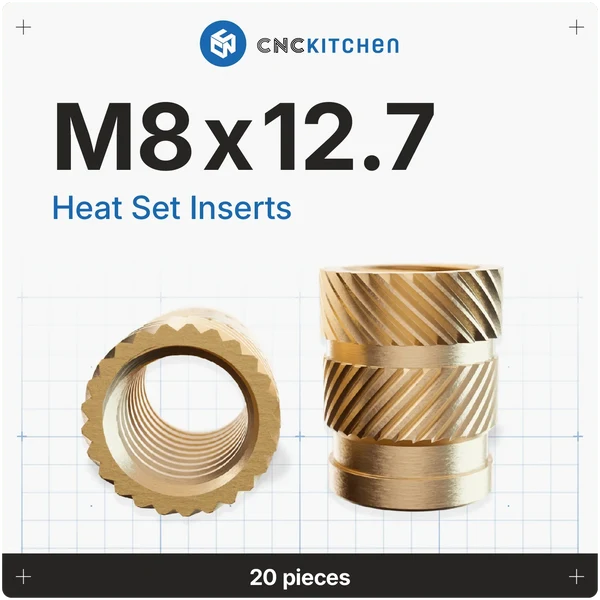 CNCKitchen Gänginsats M8x12.7 - 20 st